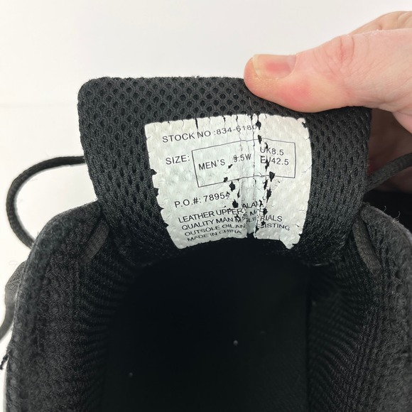 THOROGOOD Oil Slip Resistant Black Leather Lace Up Work Shoes Mens Size 9.5 W - Picture 5 of 7